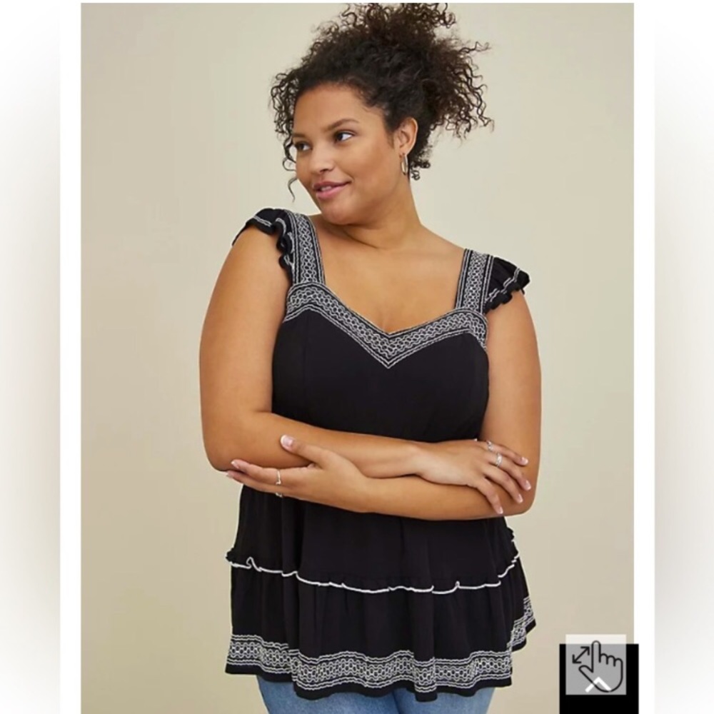 Torrid babydoll tank size 2 - Picture 2 of 5